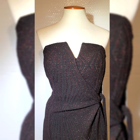 Trixxi strapless black multicolor sparkle dress - Picture 3 of 5